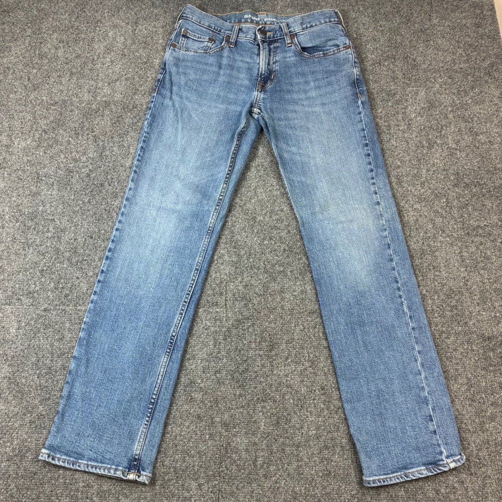 Old Navy Mens Size 28x30 Straight Leg Jeans Medium Wash‎ Blue Denim